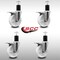 Service Caster 5'' SS Nylon Swivel 1-3/4'' Expanding Stem Caster Set Total Lock Brake, 4PK SCC-SSEXTTL20S514-NYS-134-4 - alternate 4